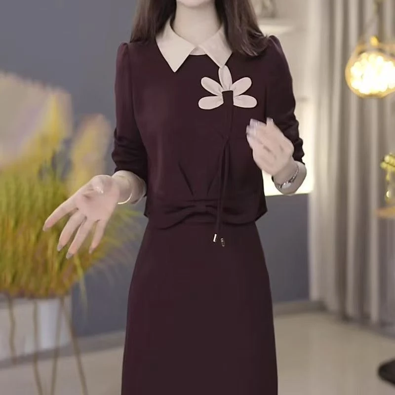 【套装定制】图片色两件套优雅时尚减龄收腰显瘦秋季新款女