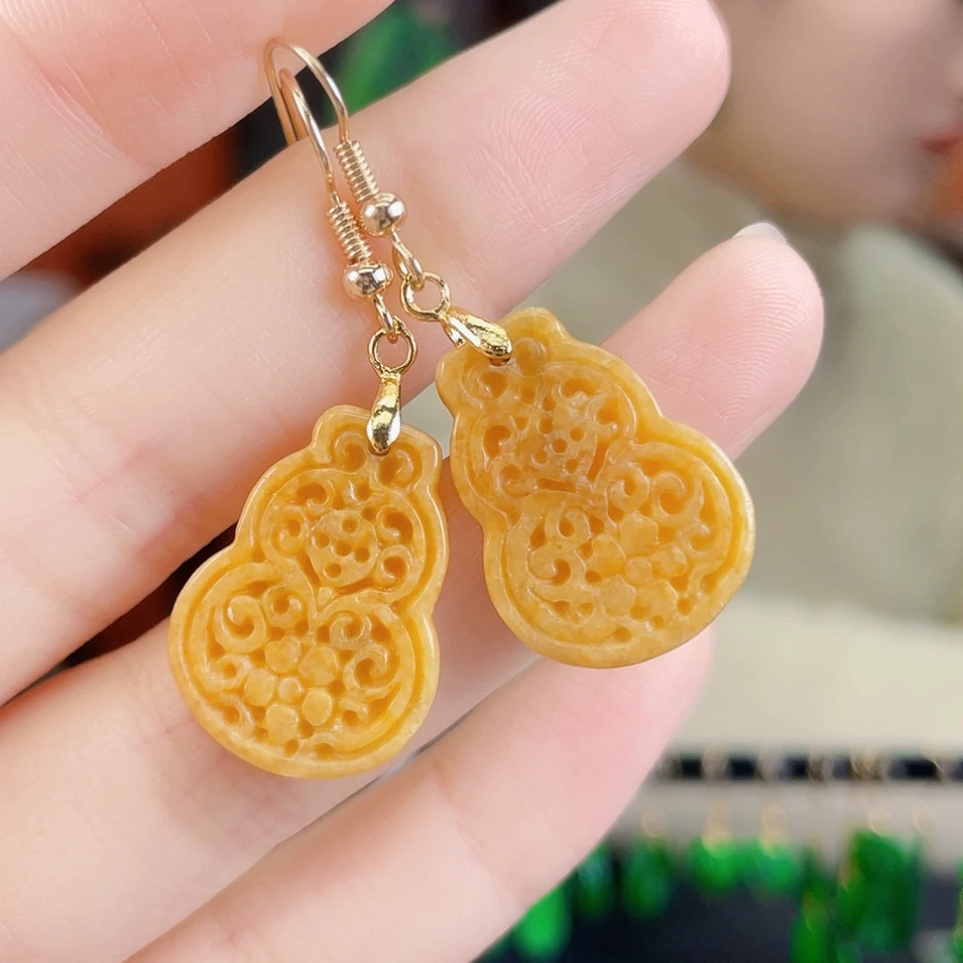 翡翠未镶嵌耳饰饰品