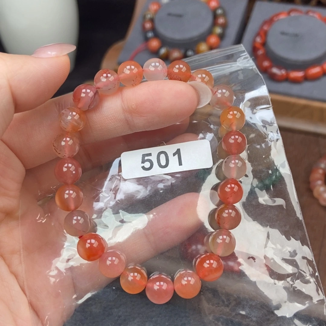 南红玛瑙未镶嵌手链卡8.2
