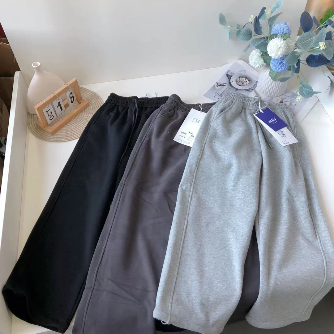 F33大童新款加绒休闲裤A字母2530