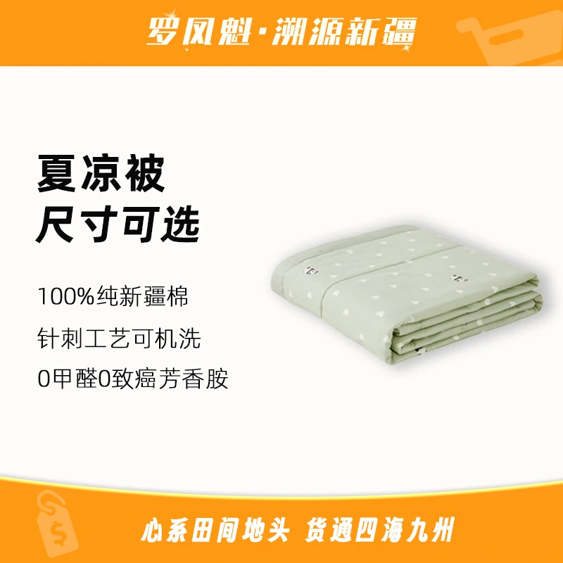 【忆恋莱】新疆棉花夏凉被棉花亲肤夏凉被单人夏被可机洗