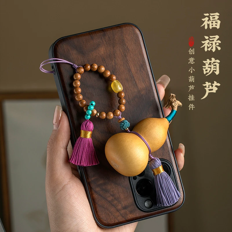 福禄葫芦手机挂绳手捻文玩葫芦把玩随身便携手把件创意包挂饰送礼