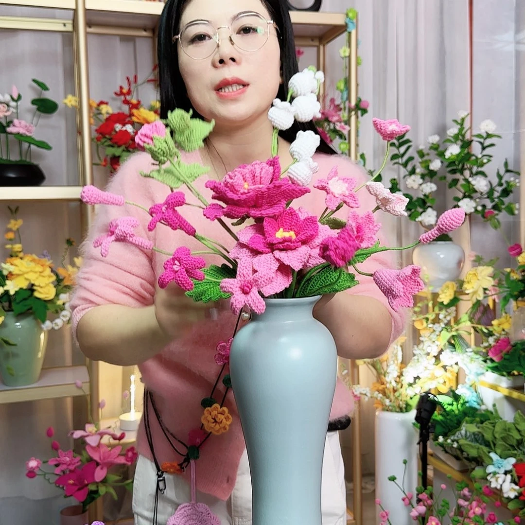 手工钩织设计花束