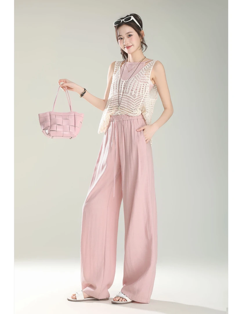 氧气裤薄款~夏款天丝亚麻混纺直筒裤.1669.T夏季