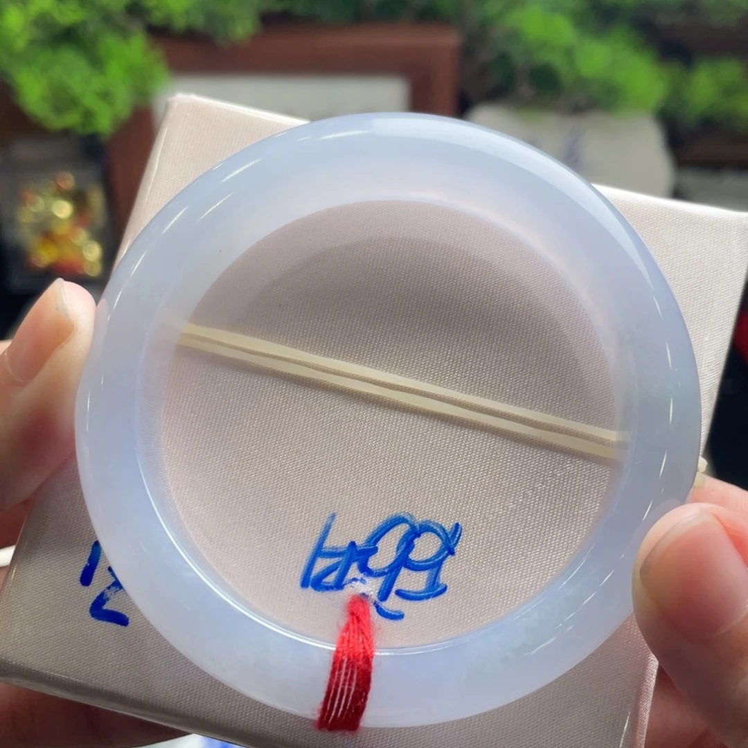 翡翠未镶嵌手镯55胶紫