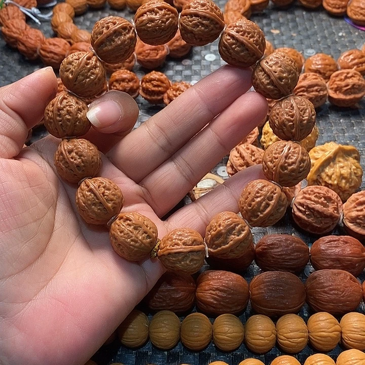 用***7手串文玩核桃粗筋磨盘