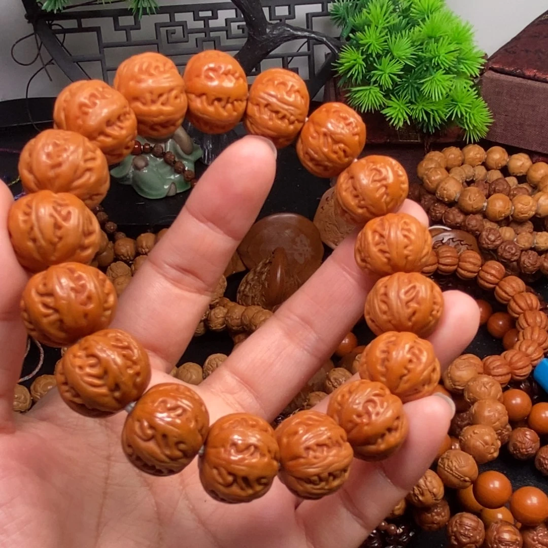 菩提籽类橄榄猴头核桃雕刻手串手链项链吊坠