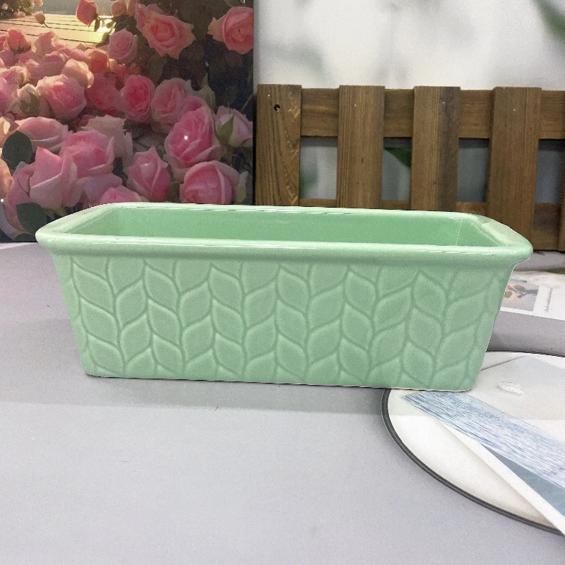 【欧礼HOME】TE浅绿色叶纹系列9英寸烤盘