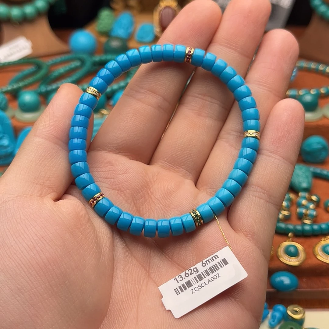 18K金镶嵌绿松石珠宝奇石