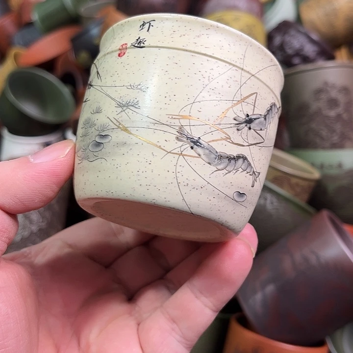 紫砂茶杯全手工紫砂主人杯
