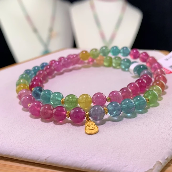 双色碧玺手链未镶嵌