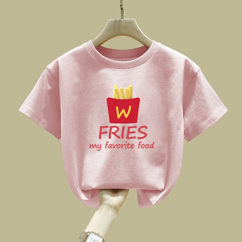 卡通t恤女童夏季纯棉短袖2025新款爆款中大童儿童夏装粉色上衣服