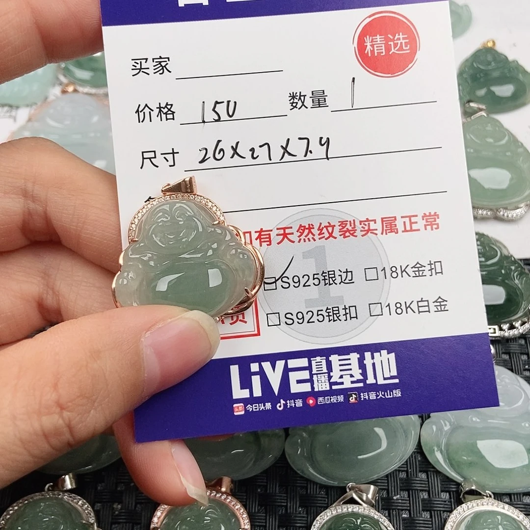 翡翠银S925镶嵌颈饰