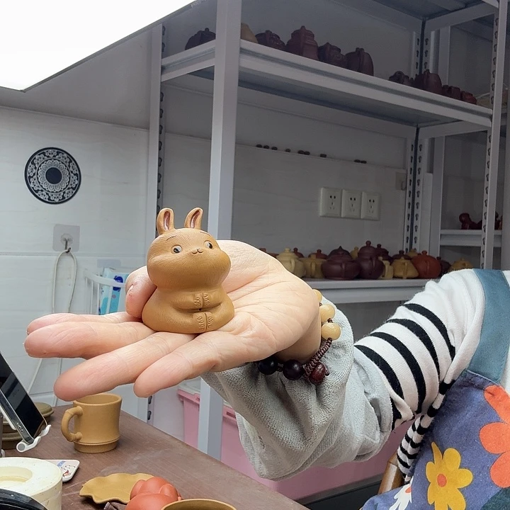 段泥茶案兔子茶宠