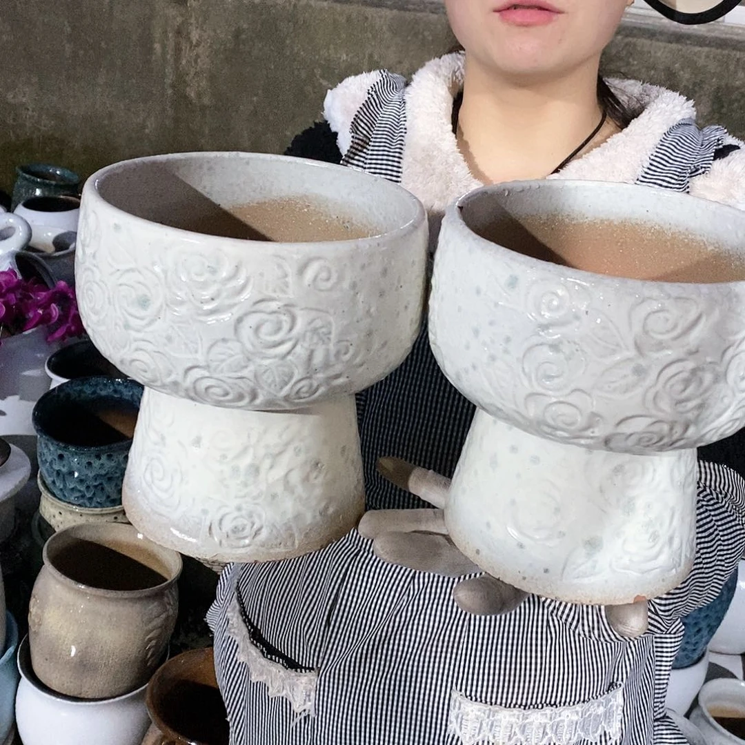 紫砂花盆正品口18高20