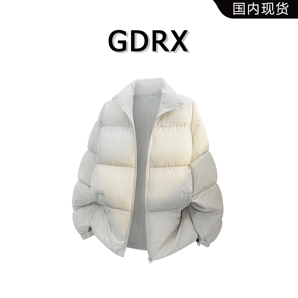 GDRX美式保暖棉服2025冬季新款男士休闲宽松立领长袖面包服棉衣