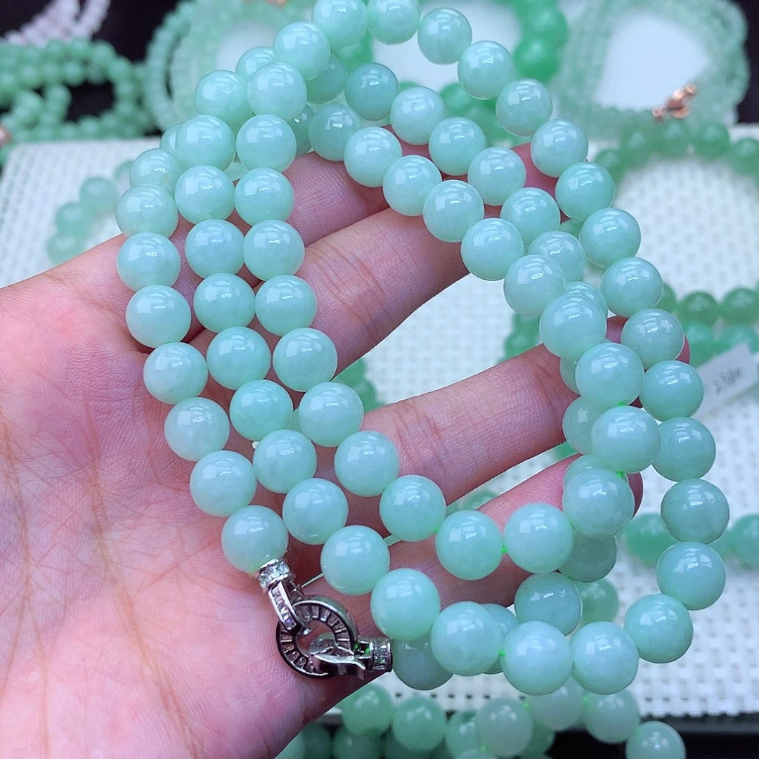 翡翠未镶嵌毛衣链