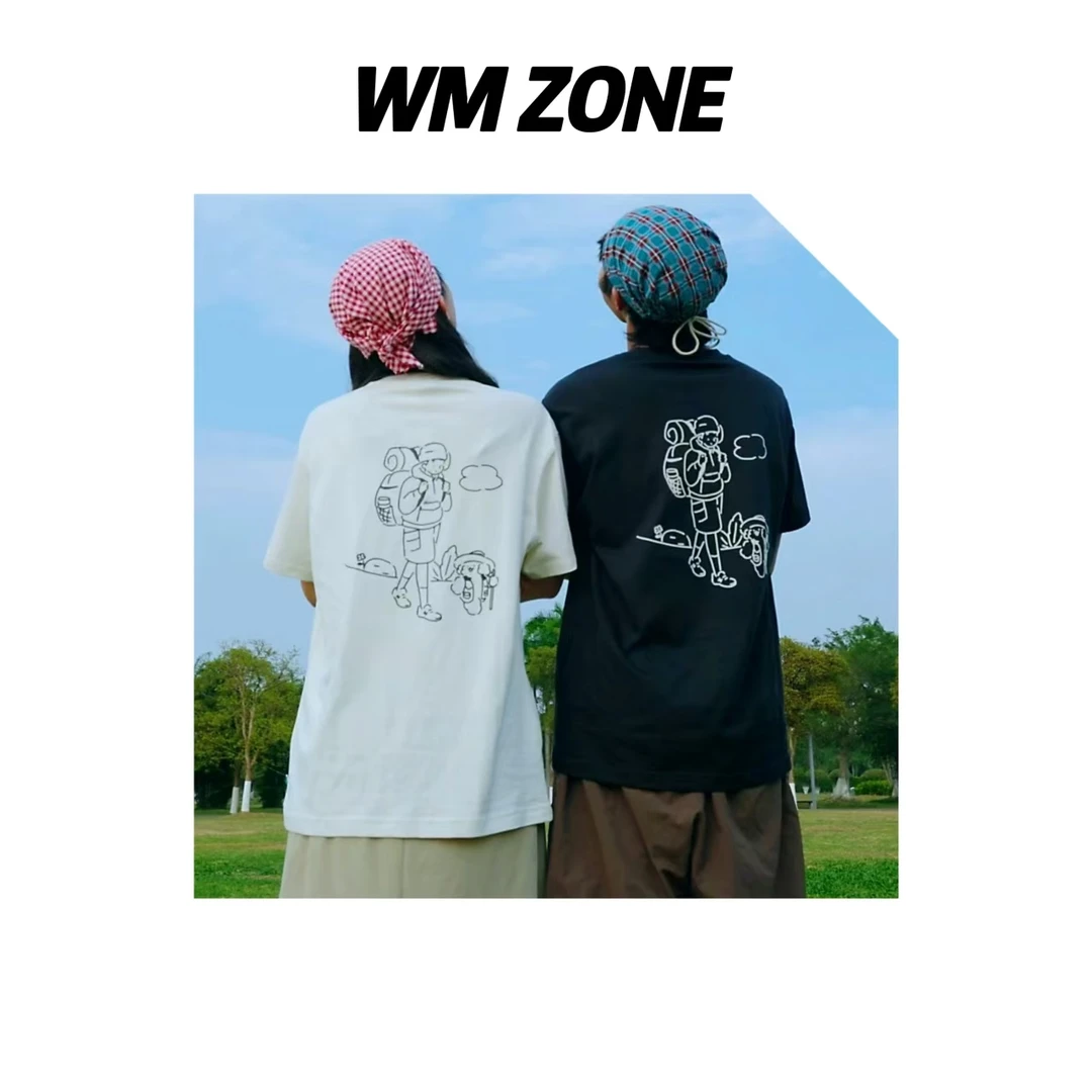 虎儿 3-3420 【情侣款】立体胶印漫画卡通短袖