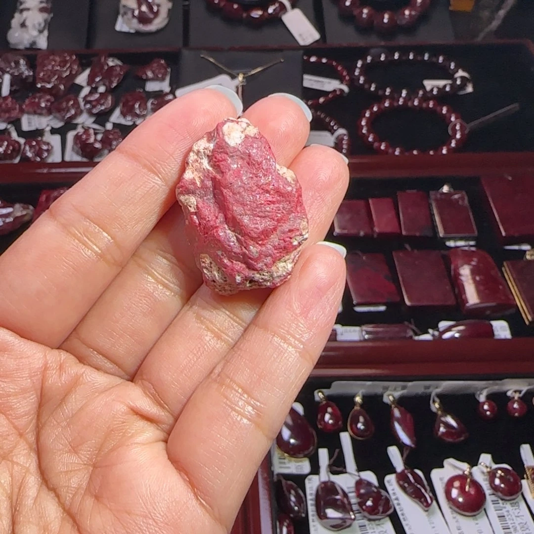 快***安天然辰砂天然朱砂原矿毛料