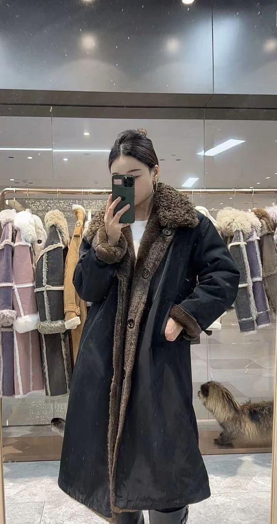 【冬日恋歌】2025新款两面穿休闲皮毛一体皮草高端外套女士百搭