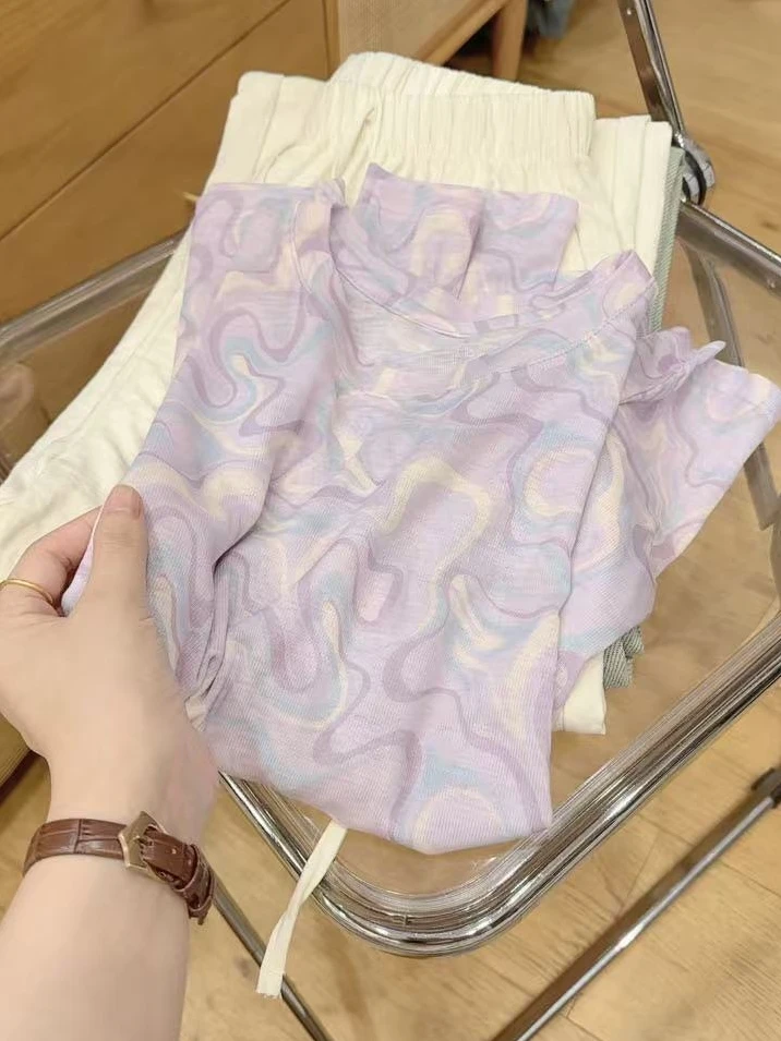 七言家巨好看！紫韵扎染薄款可防晒长袖8