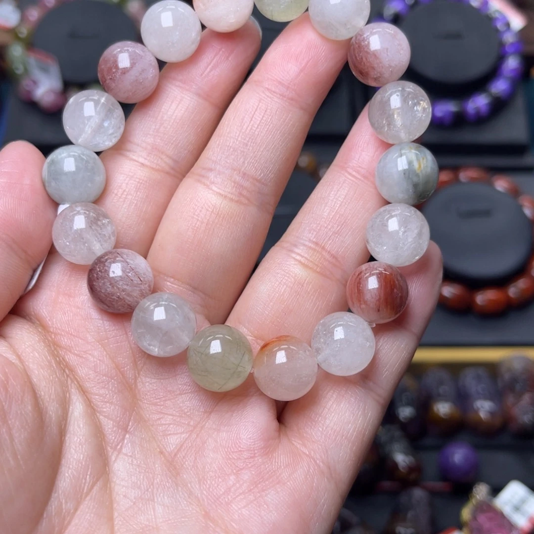 未镶嵌水晶手链彩兔毛单圈11mm