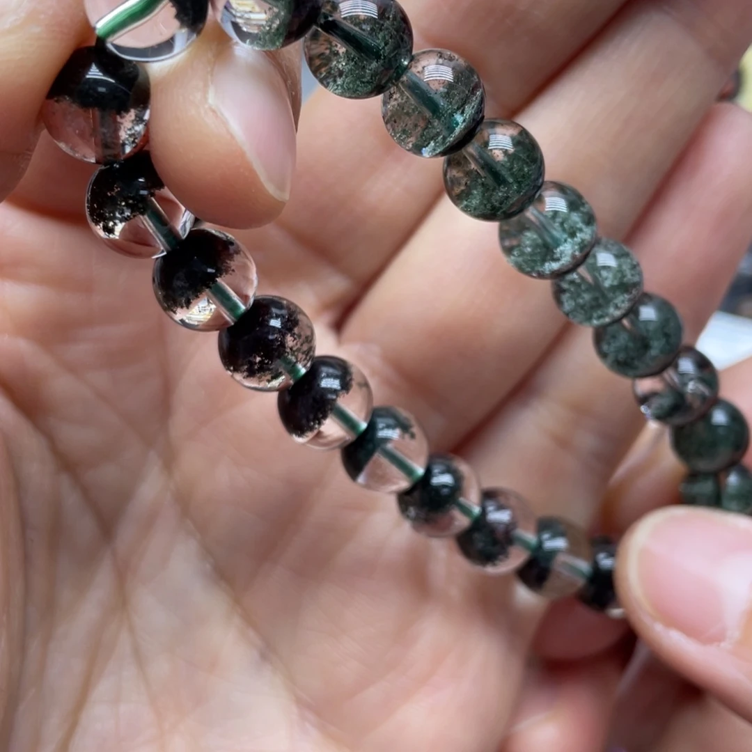 水晶手链未镶嵌绿幽灵聚宝盆