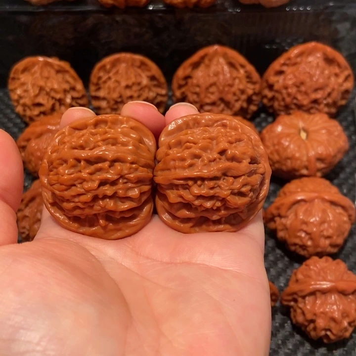 风***界文玩核桃把件40.8尺寸四座楼1919