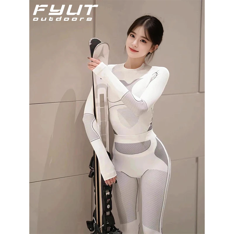 FYUT户外滑雪速干衣排汗保暖压缩衣裤秋冬男女徒步登山露营打底衣