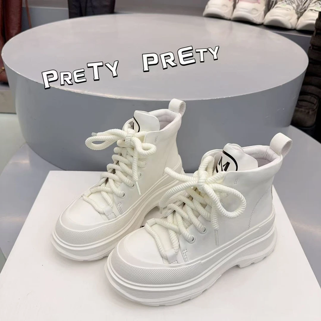 现货C1｜真皮羊里垫舒适百搭潮靴女｜半码拍小｜33313-09