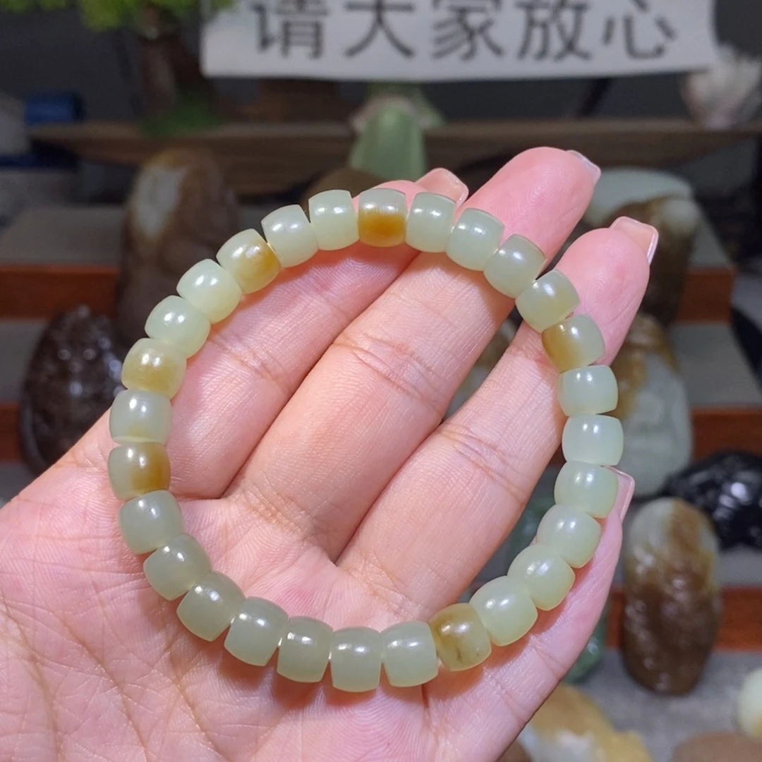 未镶嵌手链和田玉（糖玉）卡8