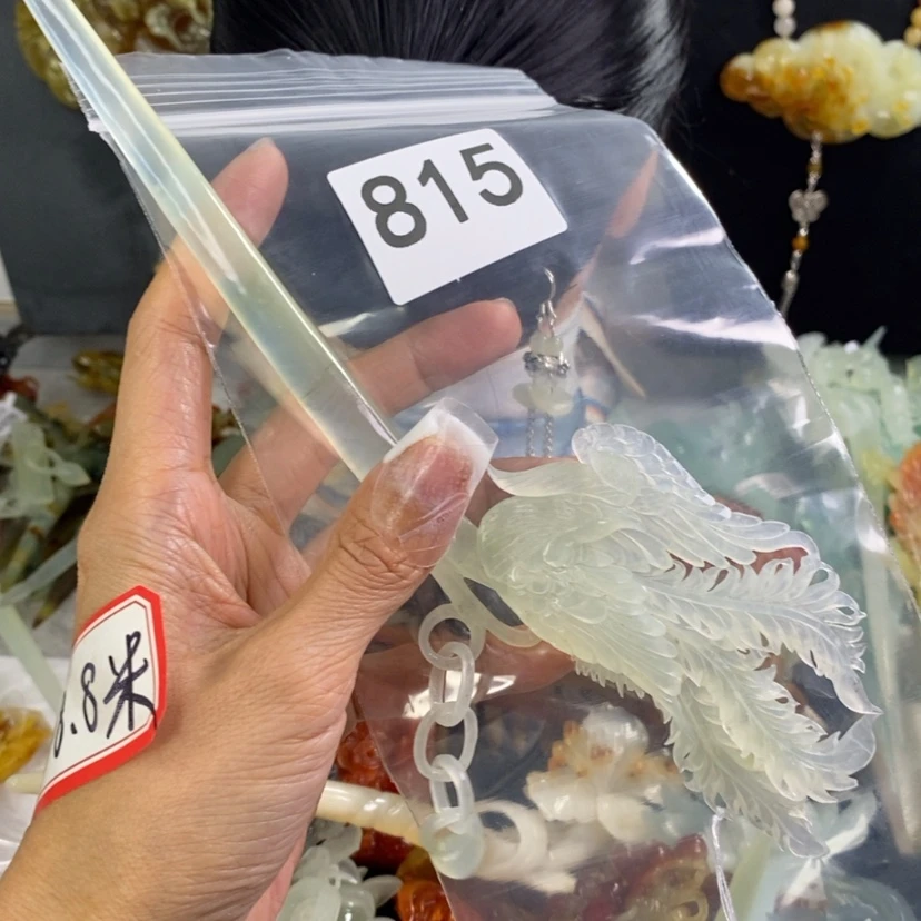 【闪购商品】岫玉发饰未镶嵌小***悠