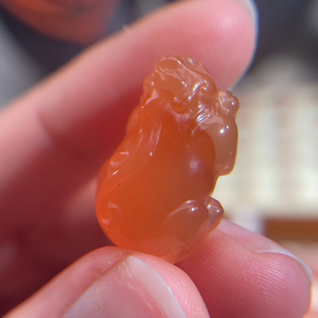 南红玛瑙未镶嵌貔貅21.4mm14.6mm11.4mm