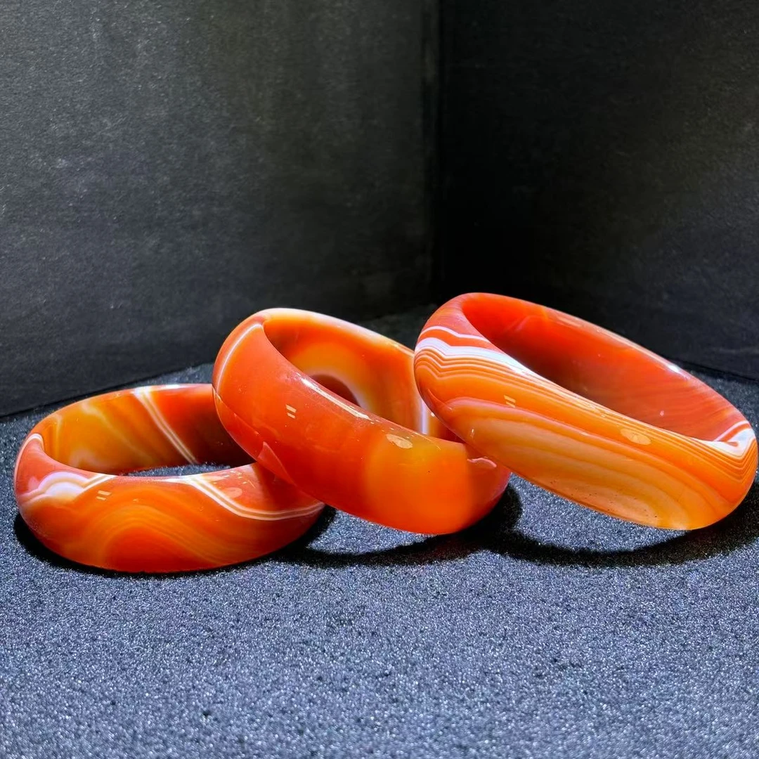 S6053-大轮胎-黑金宝胆玛瑙红手镯-多样性发其一/配盒