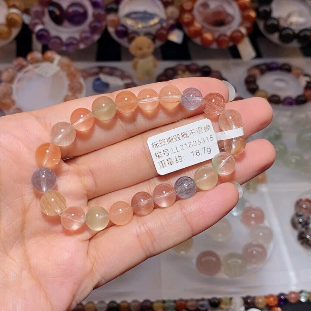 焦***窝未镶嵌手链水晶彩兔毛手链J