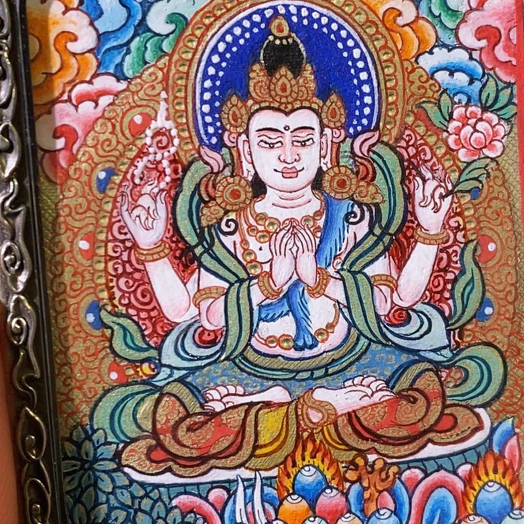 吊坠漏到底！大漏！大漏！热贡纯手绘唐卡