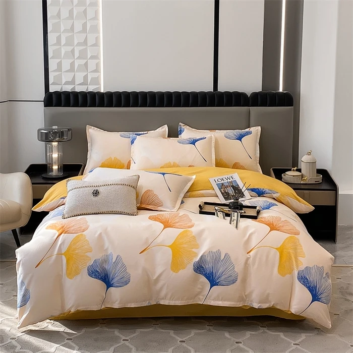 新款加厚生态棉磨毛印花四件套