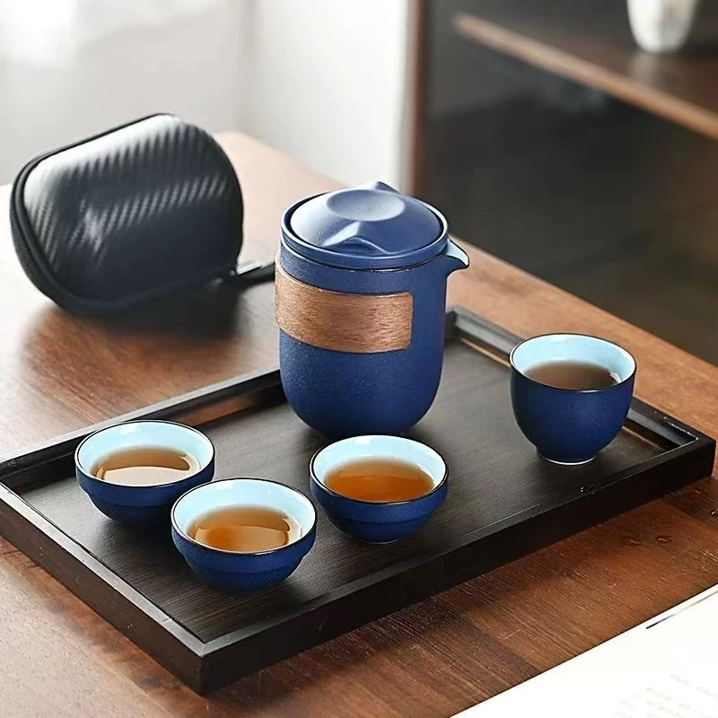 LX758路宝一壶四杯户外便携式旅行茶具