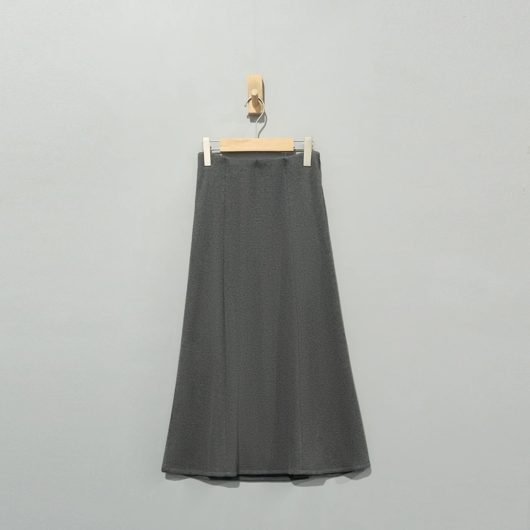 【且听风吟】0417085文艺百搭设计感显瘦A字加绒羊毛半裙    裙长80