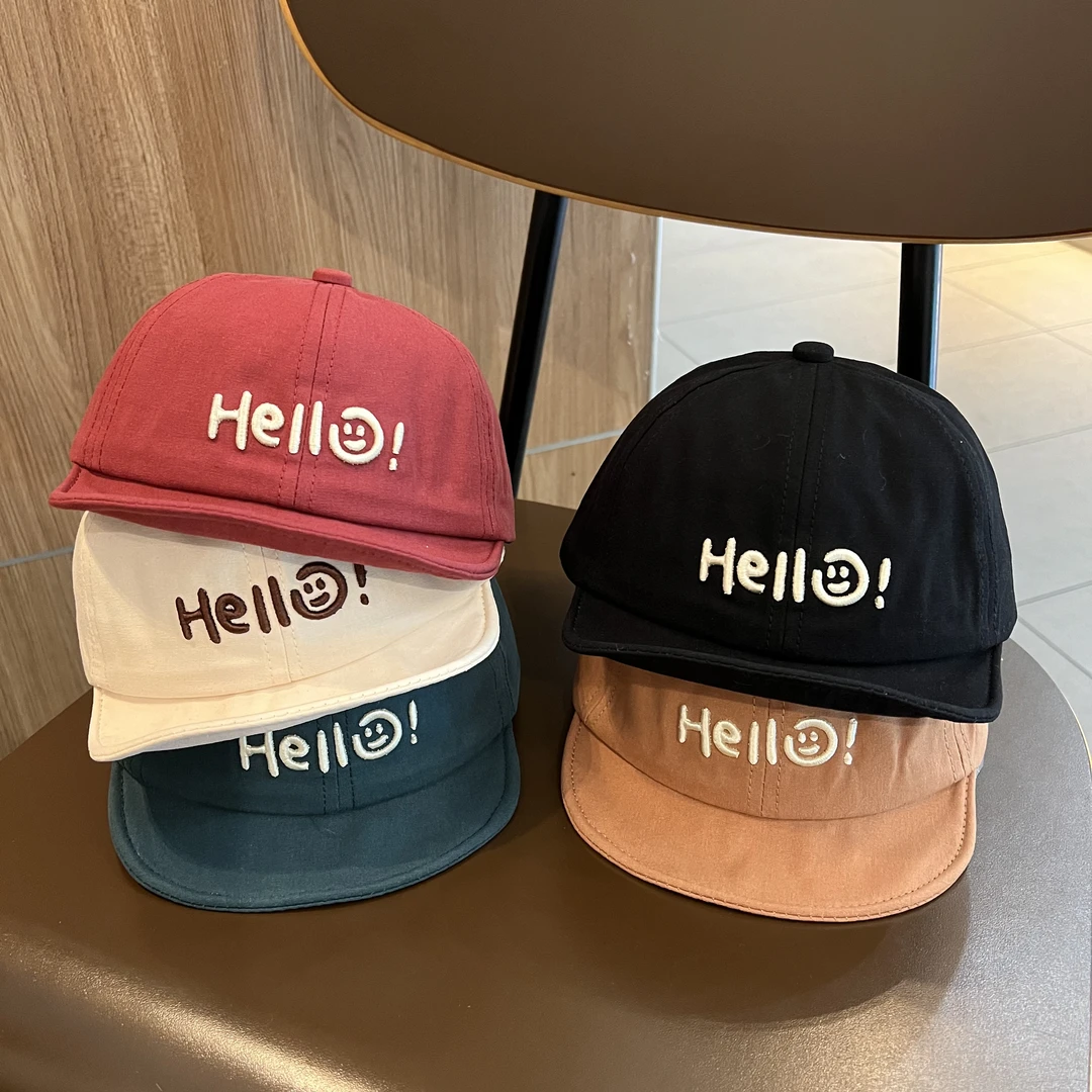 【多巴胺春日】婴儿帽子春秋韩版笑脸软檐鸭舌帽男女宝宝遮阳棒球帽