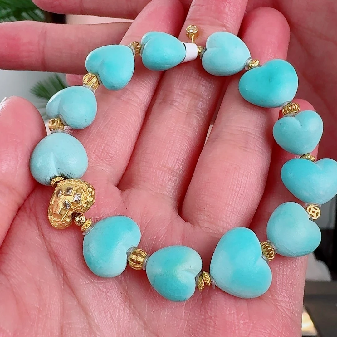 18K金镶嵌绿松石珠宝奇石