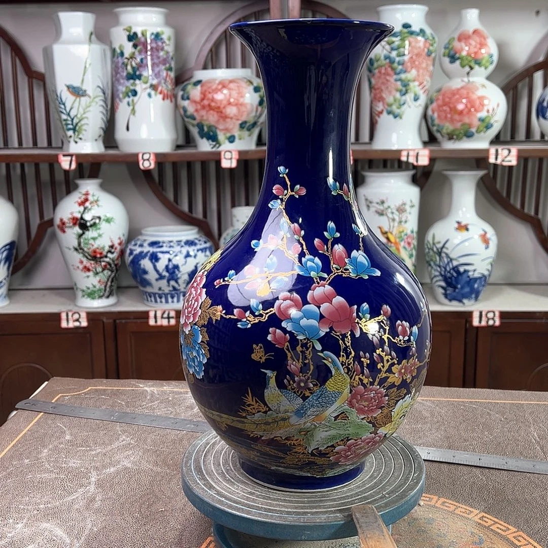 摆件景德镇陶瓷赏景泰蓝