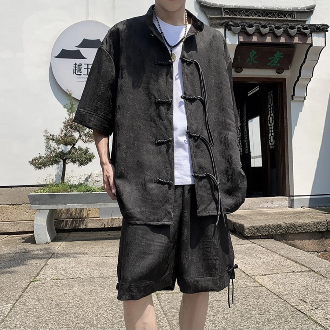 1012谁羽争峰 新中式轻国风水仙提花重磅垂感衬衫开衫