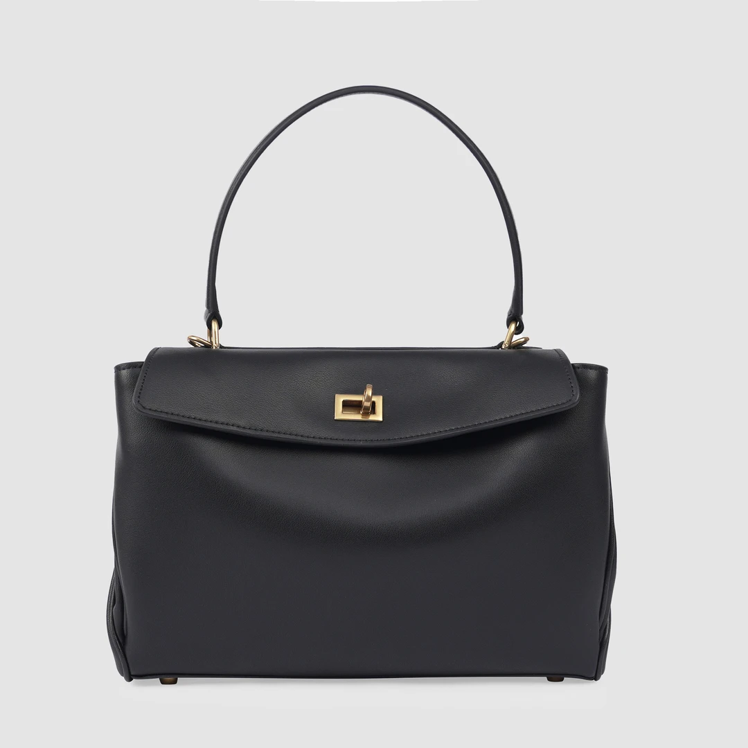 时尚轻奢57R03黑色手提斜挎女包