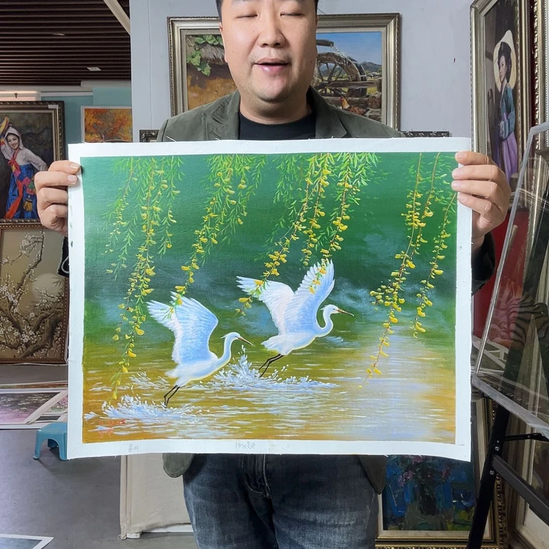 油画朝鲜艺术家哈哈
