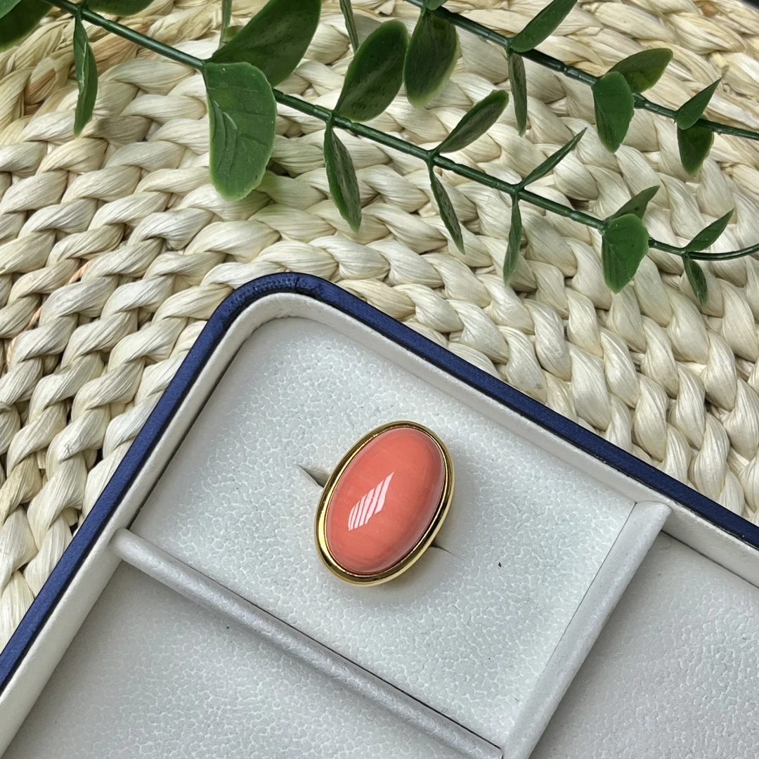 1004台湾橘粉色开口戒多样性发其一