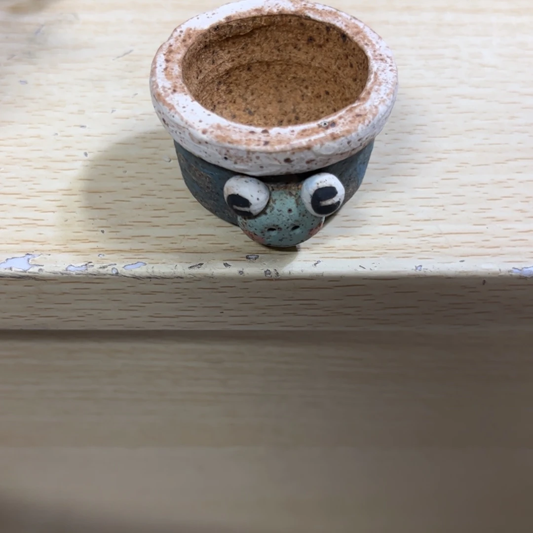 泥塑古镇炻陶花盆