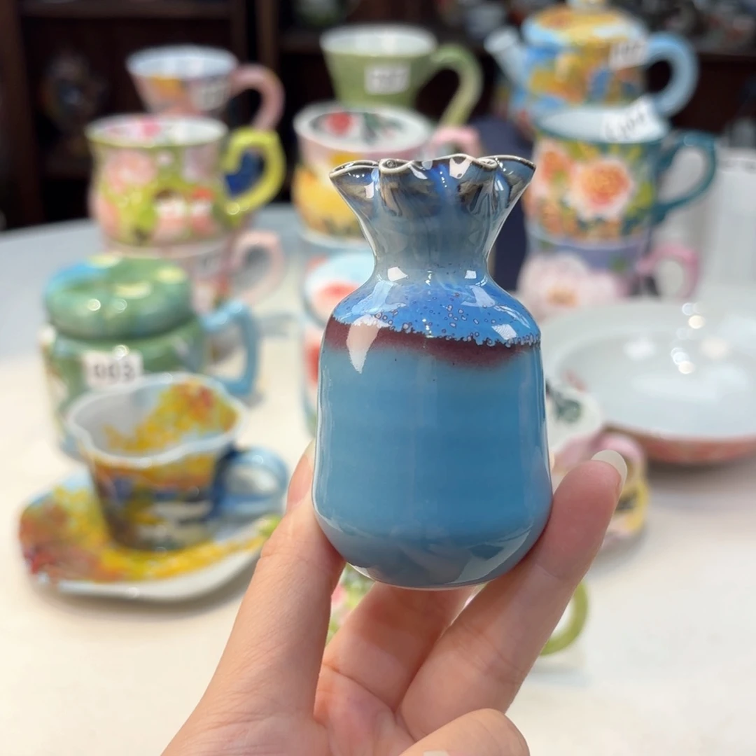 景德镇手绘高温釉下彩陶瓷茶具