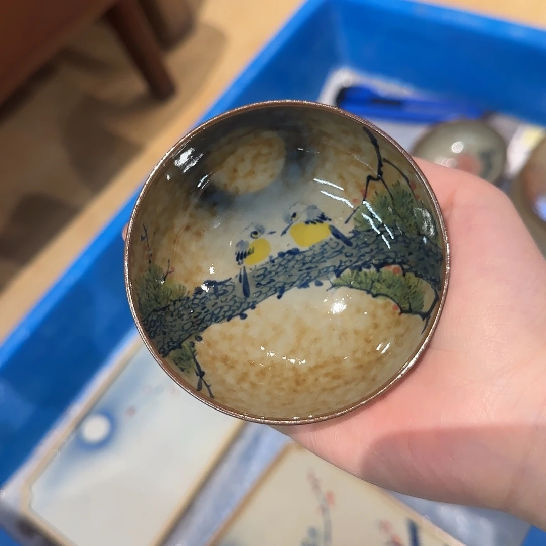 沐石老师花鸟普洱杯