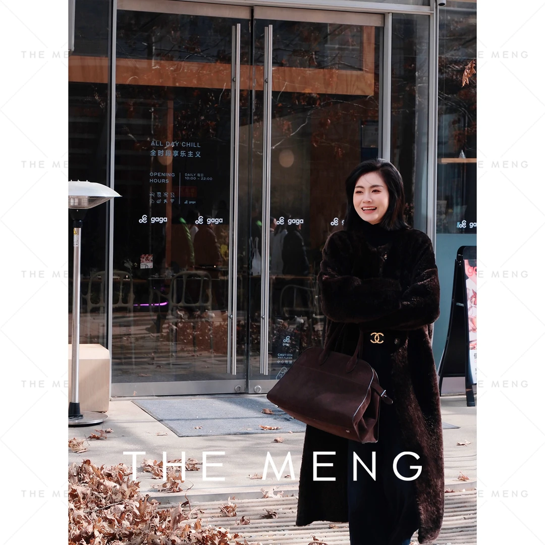 THE MENG【明星】Lacon拉贡胎羊皮毛一体毛静奢皮草夭#M244M0056